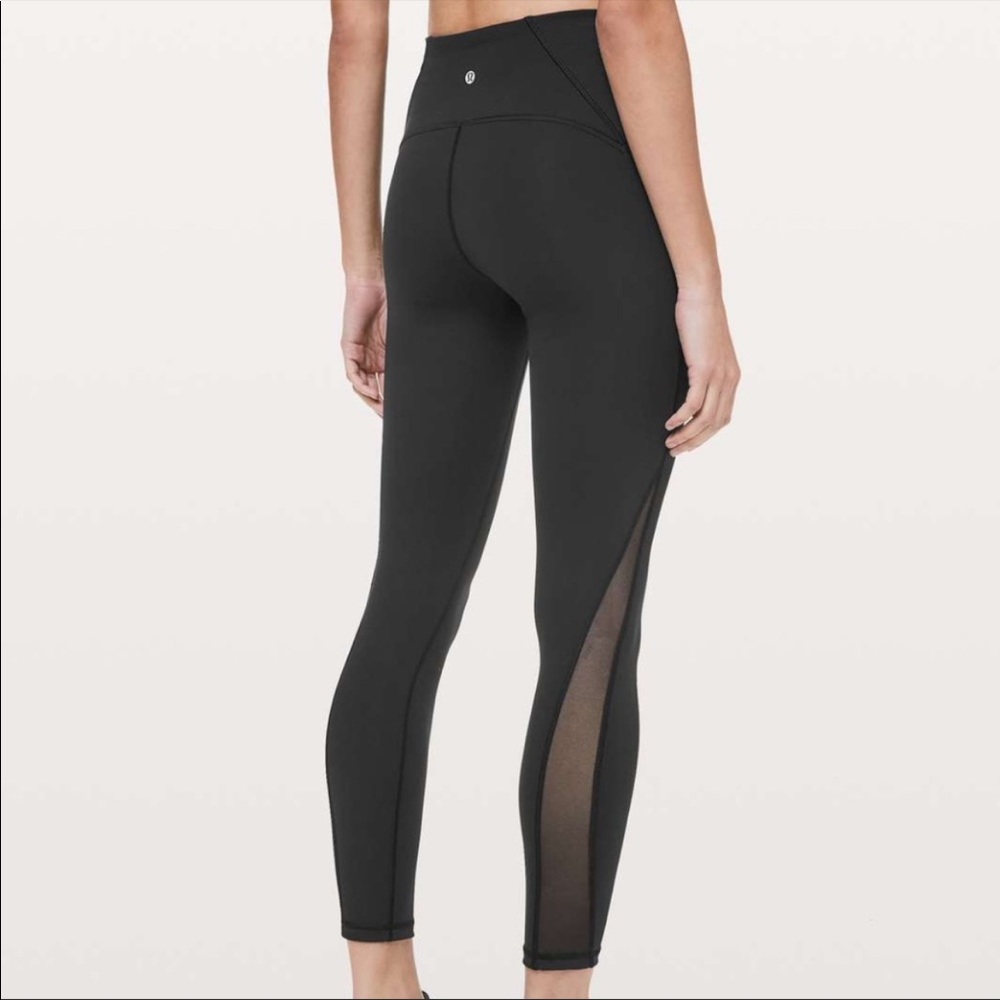 Lululemon Black Mesh Back Leggings